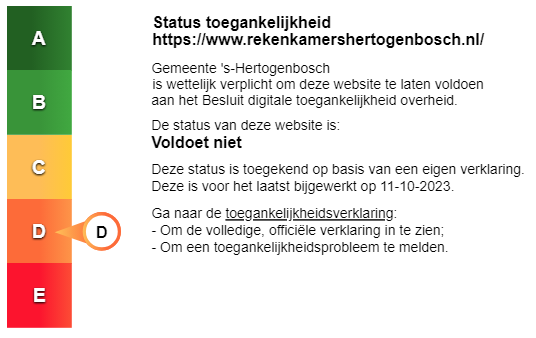 Statud D toegankelijkheidsverklaring